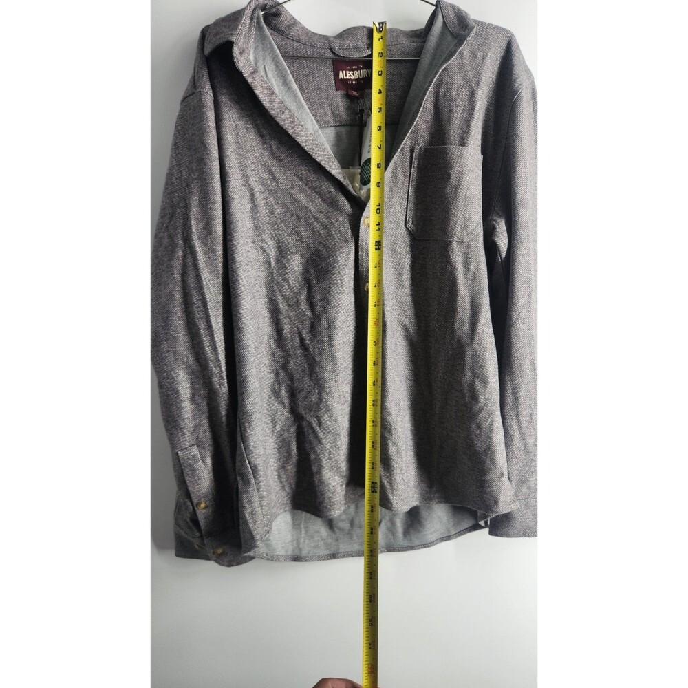 Alesbury Men's Grey Large Mountain Knit Flannel Shirt Long Sleeve‎ NWT - Picture 4 of 5